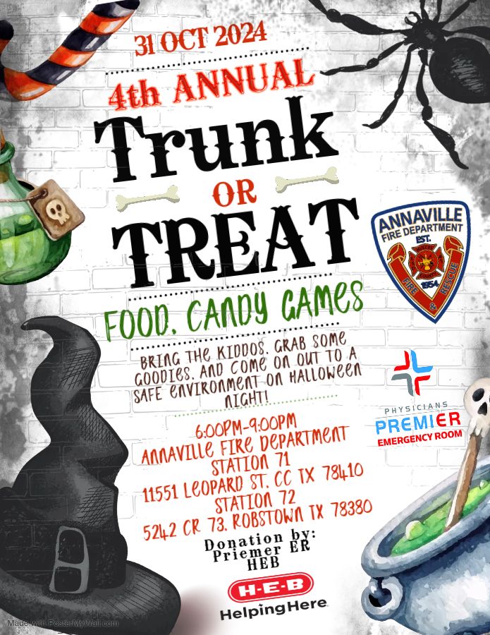 Annaville Fire Department 4th Annual Trunk or Treat