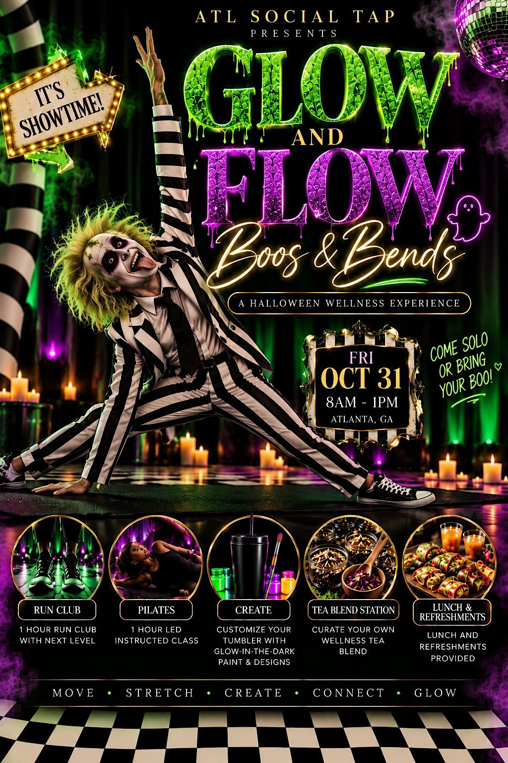 Glow & Flow :Glow In The Dark Pilates Experience in Forest Park | Hunt ...