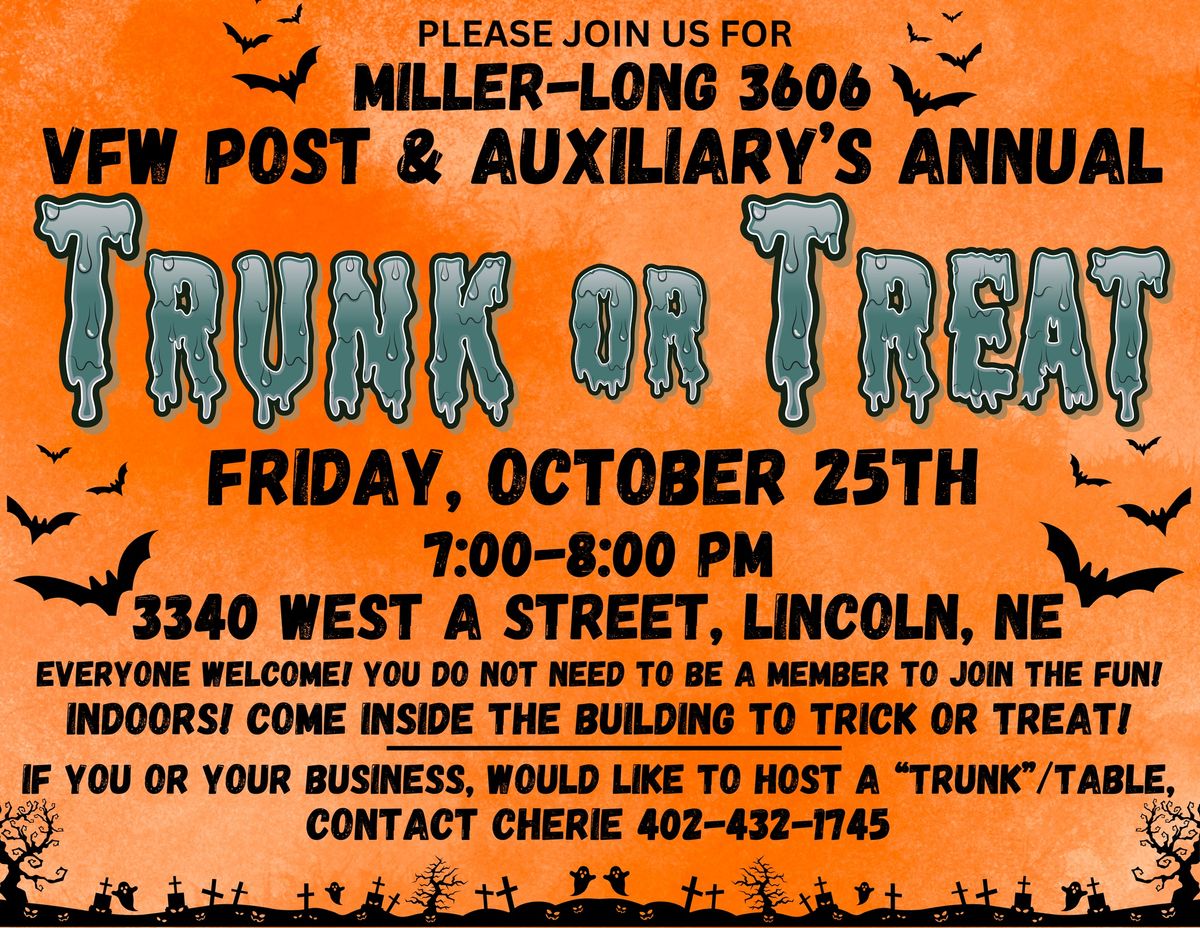 VFW 3606 Post & Auxiliary's Trunk or Treat!