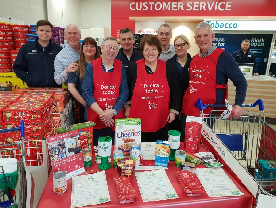 Ormskirk Foodbank Christmas Collection Tesco Superstore, Kirkby, EN December 1, 2023