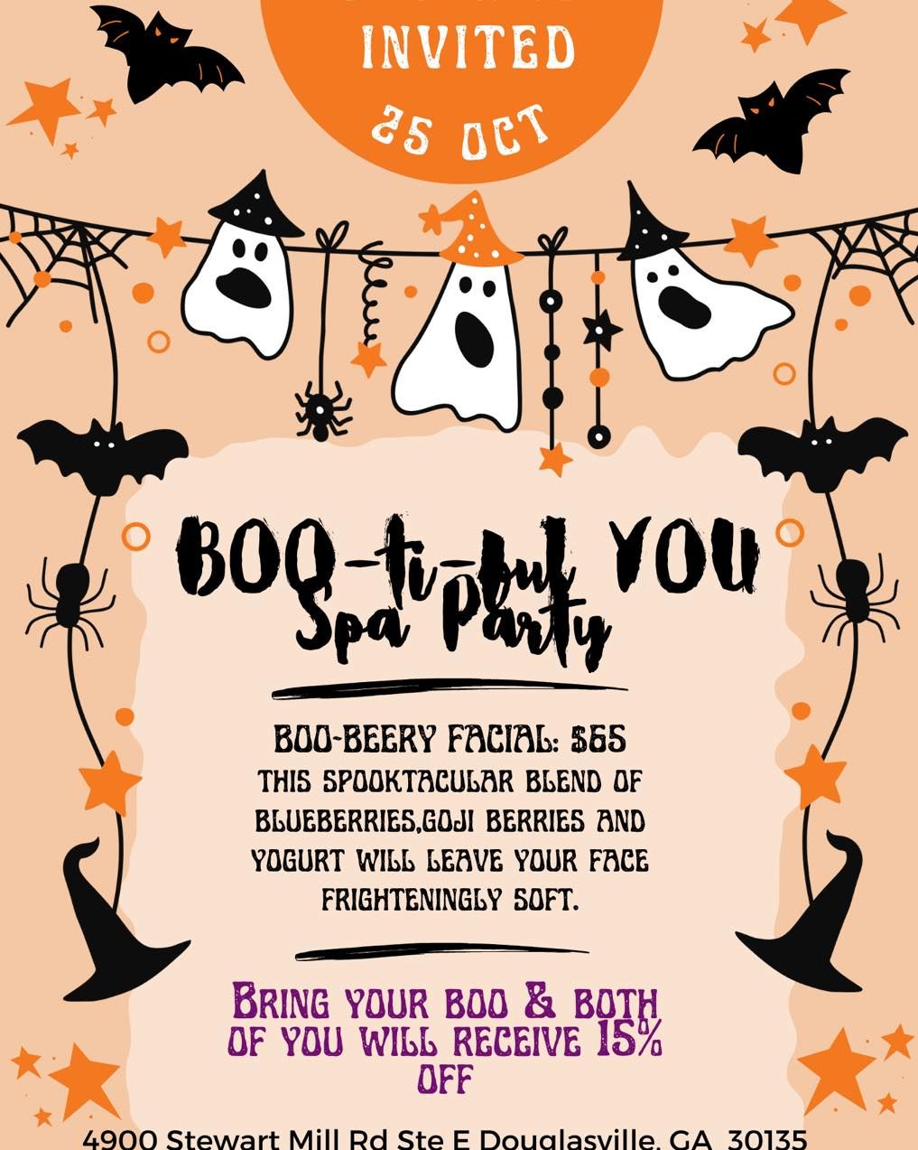 BOO-ti-ful YOU spa party