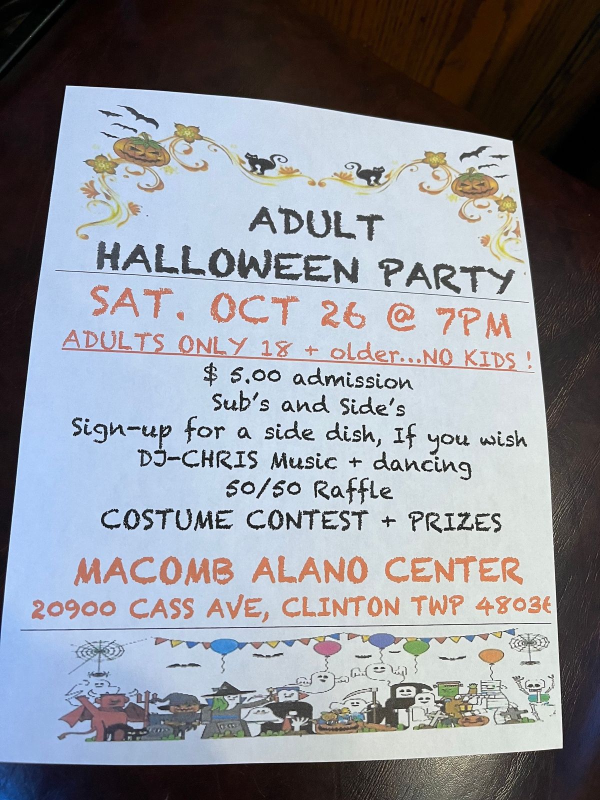 ADULT HALLOWEEN PARTY