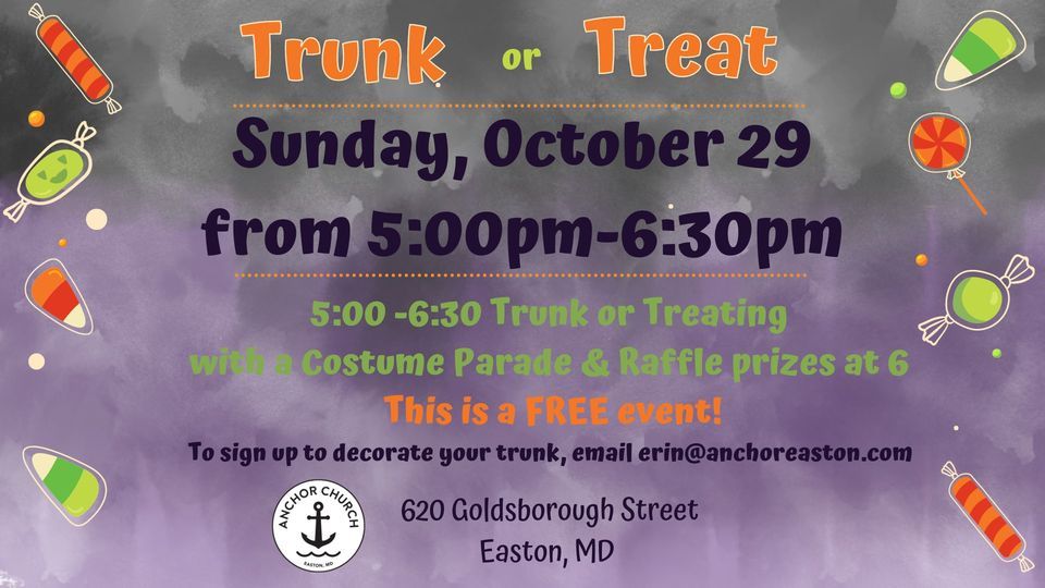 Trunk or Treat Anchor Church, Easton MD October 29, 2023
