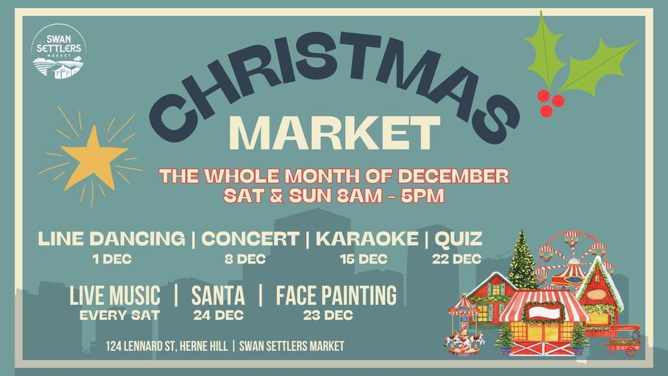 Swan Settlers Christmas Market All December Swan Settlers Market