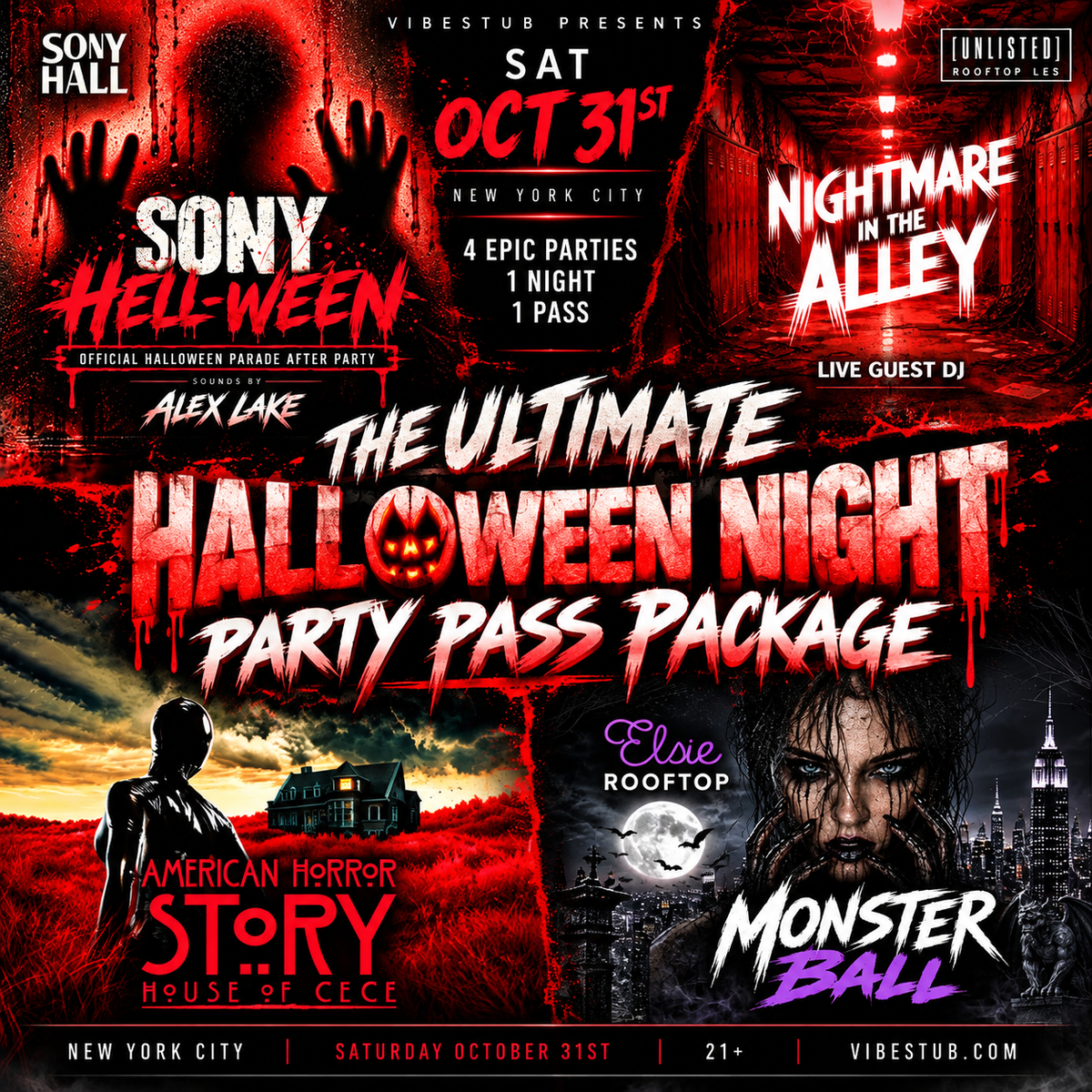 Party Pass Package on Halloween Night in Manhattan, Sat Oct 31 | Hunt ...