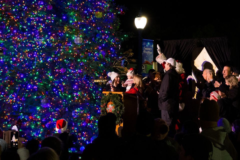 Christmas Tree Lighting Downtown Holiday Celebration Vernon Street