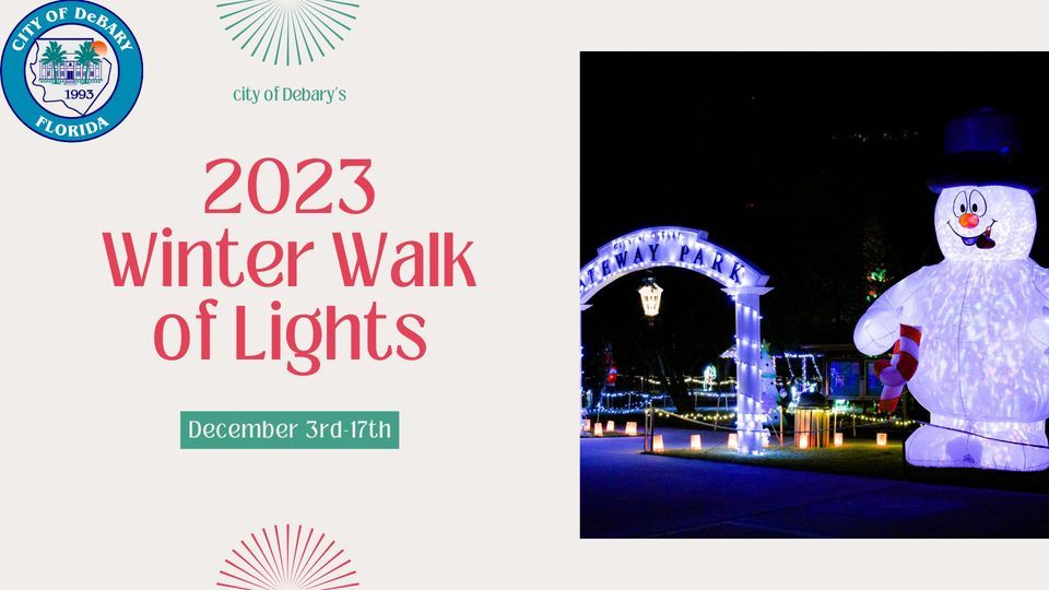 2023 Winter Walk of Lights Gateway Park, Debary, FL December 3, 2023