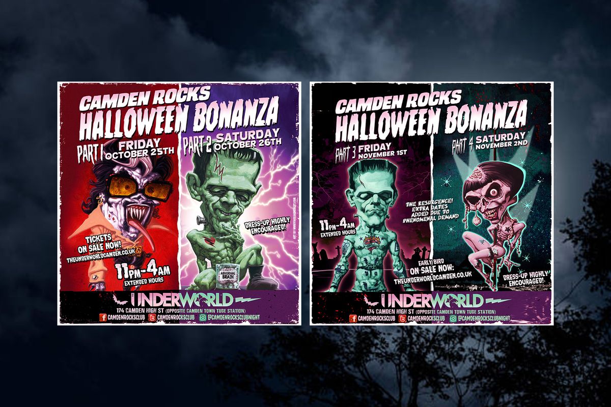 Camden Rocks Halloween Bonanza \u2620 4 Nights at The Underworld Camden - London