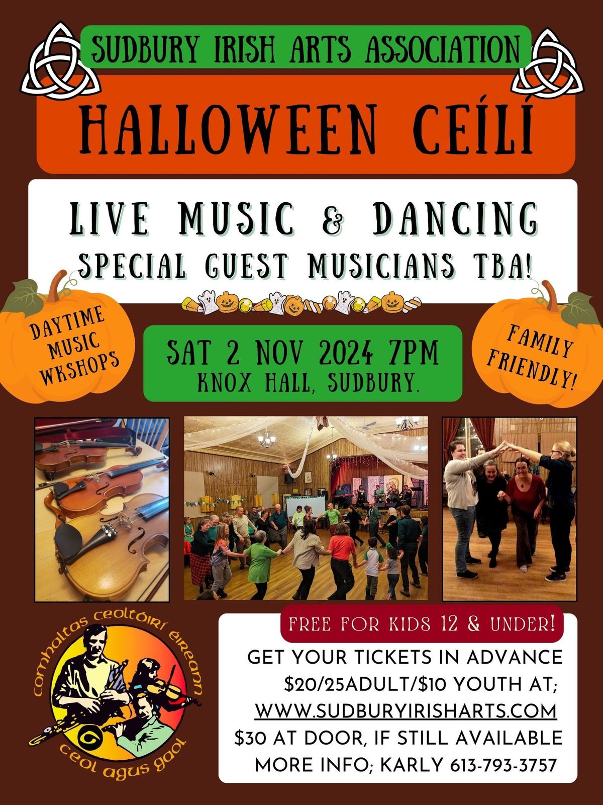 Sudbury Irish Arts HALLOWEEN WKEND MUSIC WKSHOPS