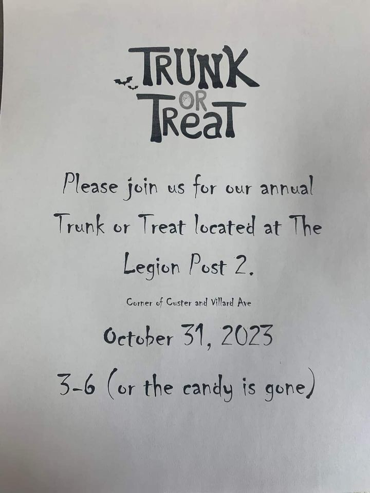 Annual Trunk or Treat at The Legion American Legion Post 2, Helena