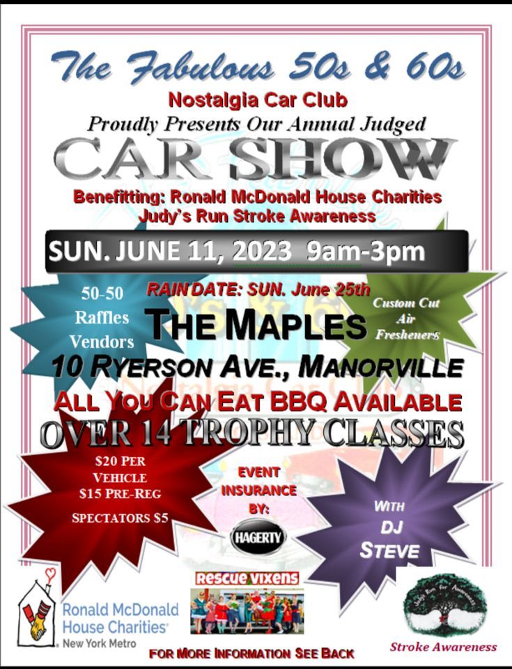 The Fabulous 50s & 60s Nostalgia Car Club proudly presents our annual