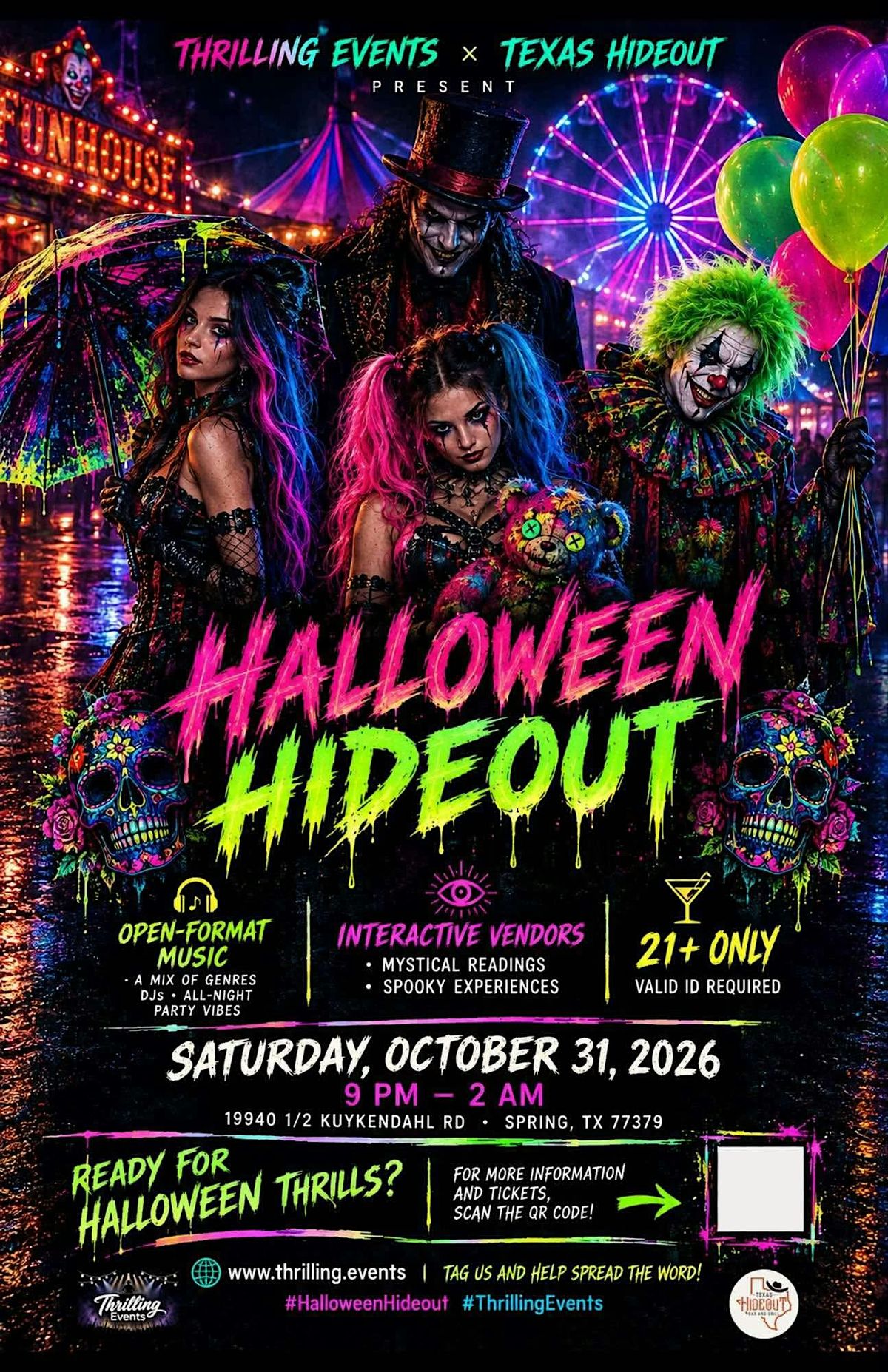 Halloween at Texas Hideout!: Halloween Party in Spring, Sat Oct 31 ...