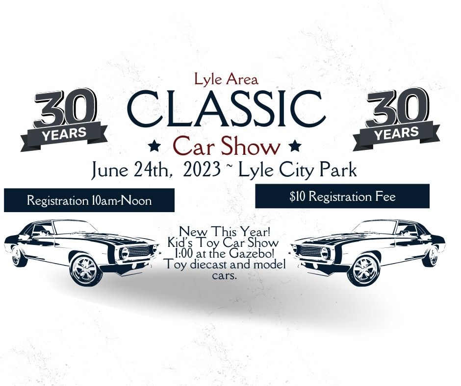 2023 Lyle Area Classic Car Show Lyle City Park, Lyle, MN June 24, 2023