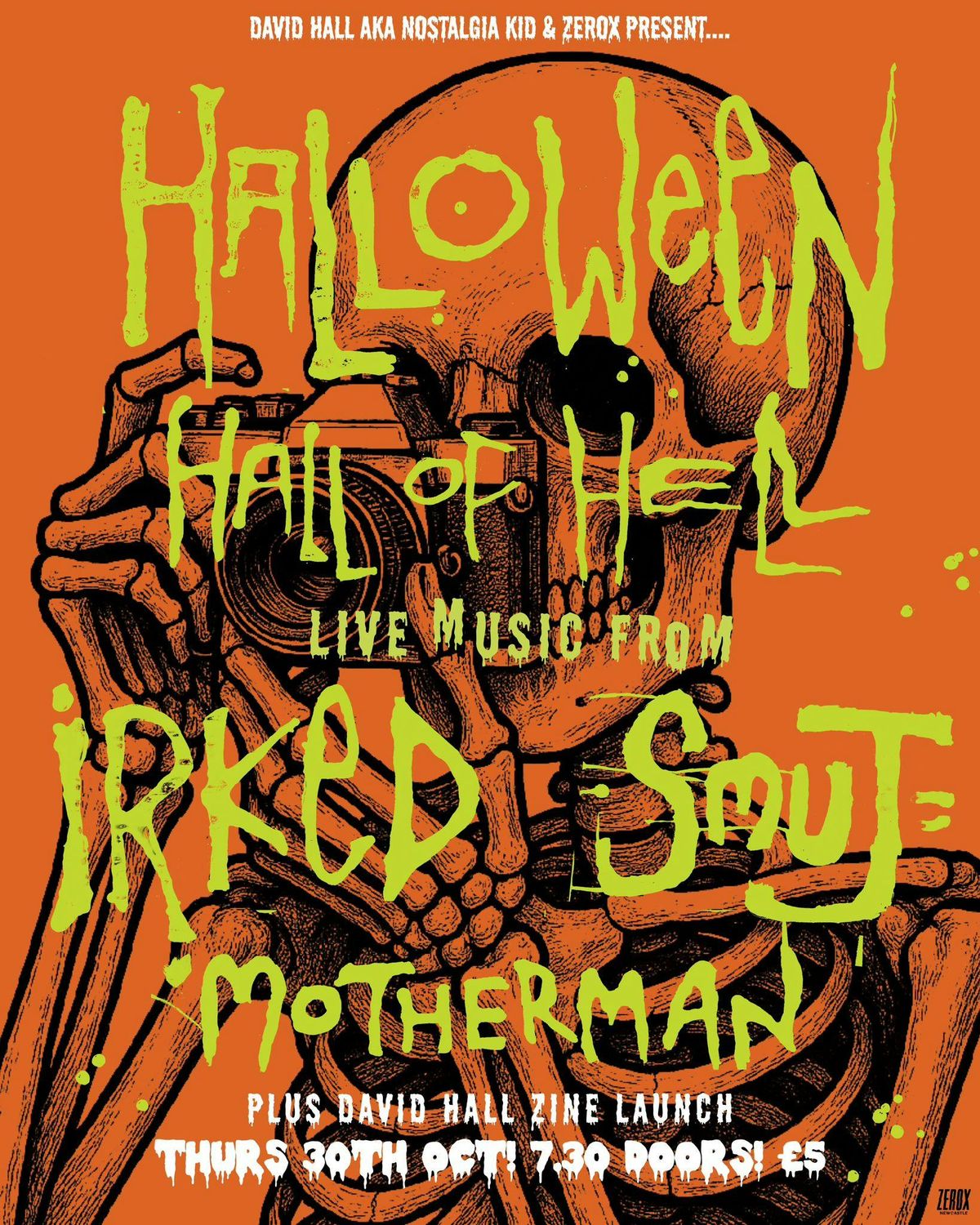 Hall of Hell! Halloween special gig & Zine launch at ZEROX