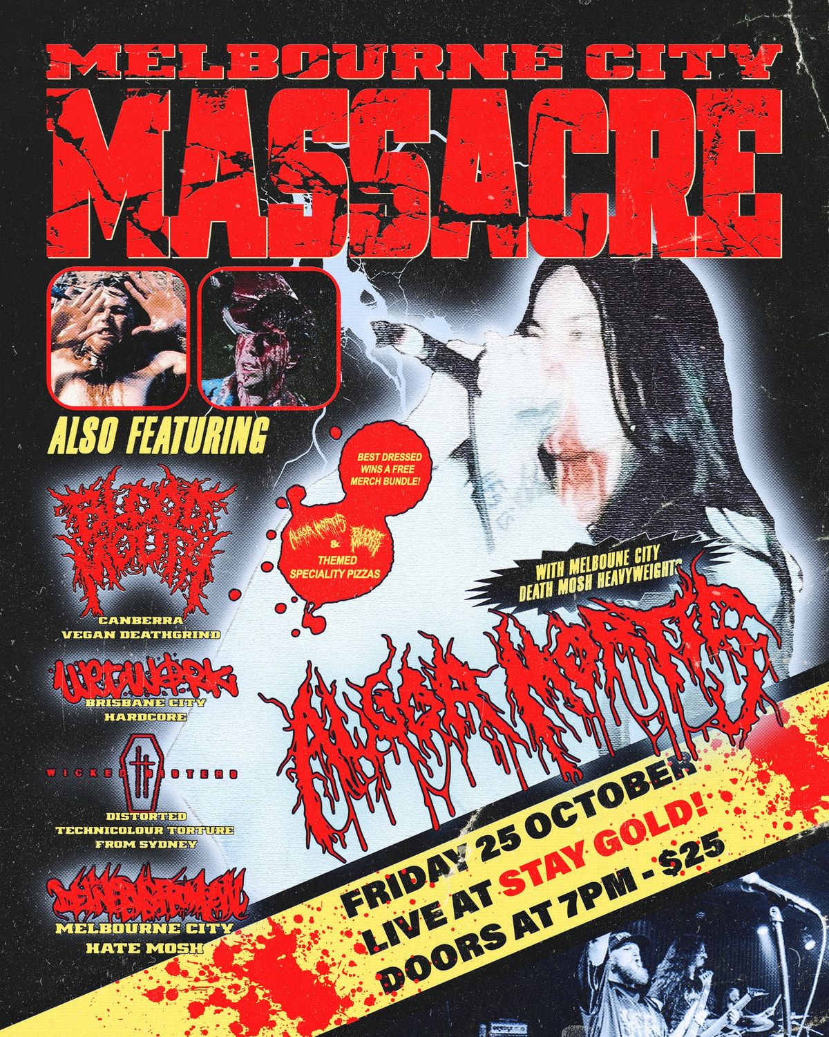 "MELBOURNE CITY MASSACRE" VOL. 2 @ STAY GOLD FRIDAY OCT. 25TH