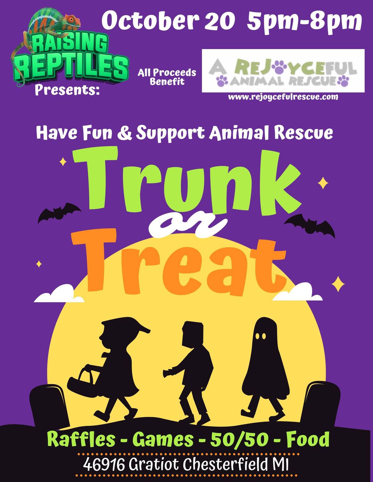 Trunk or Treat at Raising Reptiles