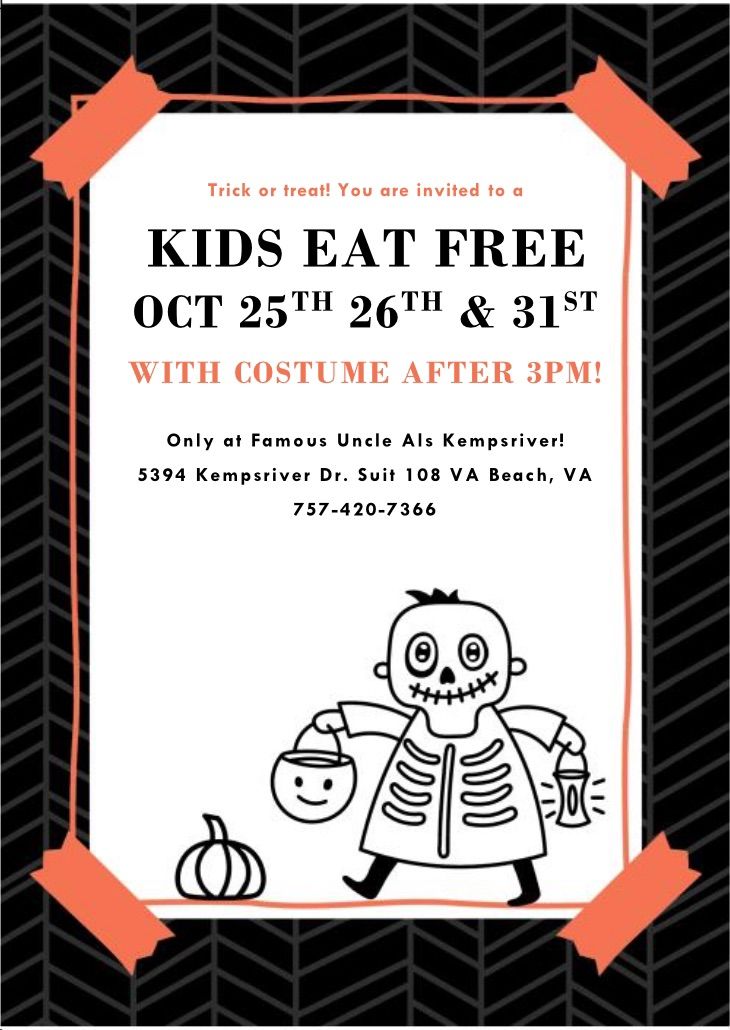 KIDS EAT FREE! 