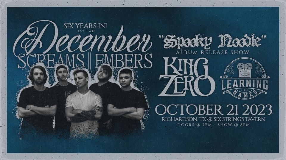 Spooky Noodle Release show! Six Springs Tavern, Plano, TX October