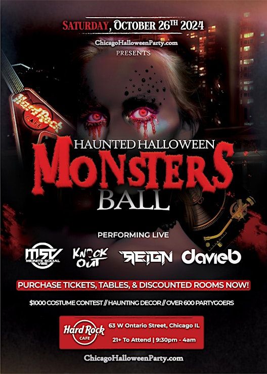 Haunted Halloween Monsters Ball 2024 at Hard Rock Cafe