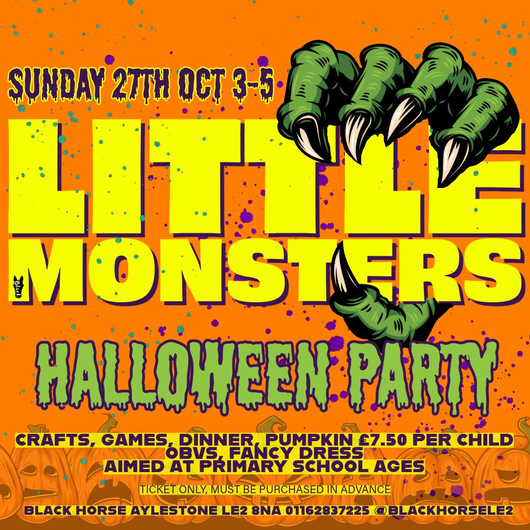 SOLD OUT: LITTLE MONSTERS, HALLOWEEN KID'S PARTY