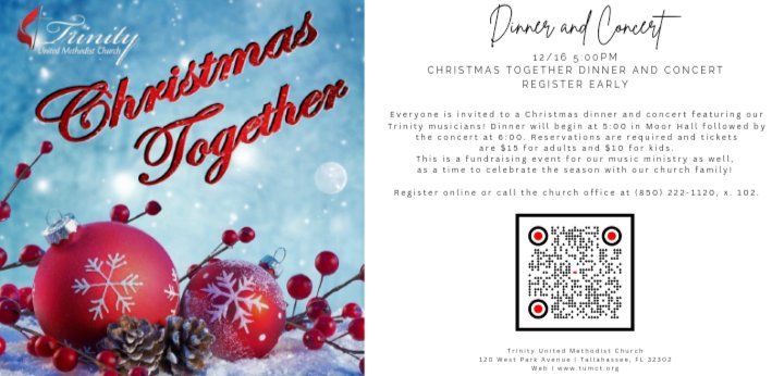 Christmas Together Dinner and Concert | Registration Required | Trinity ...