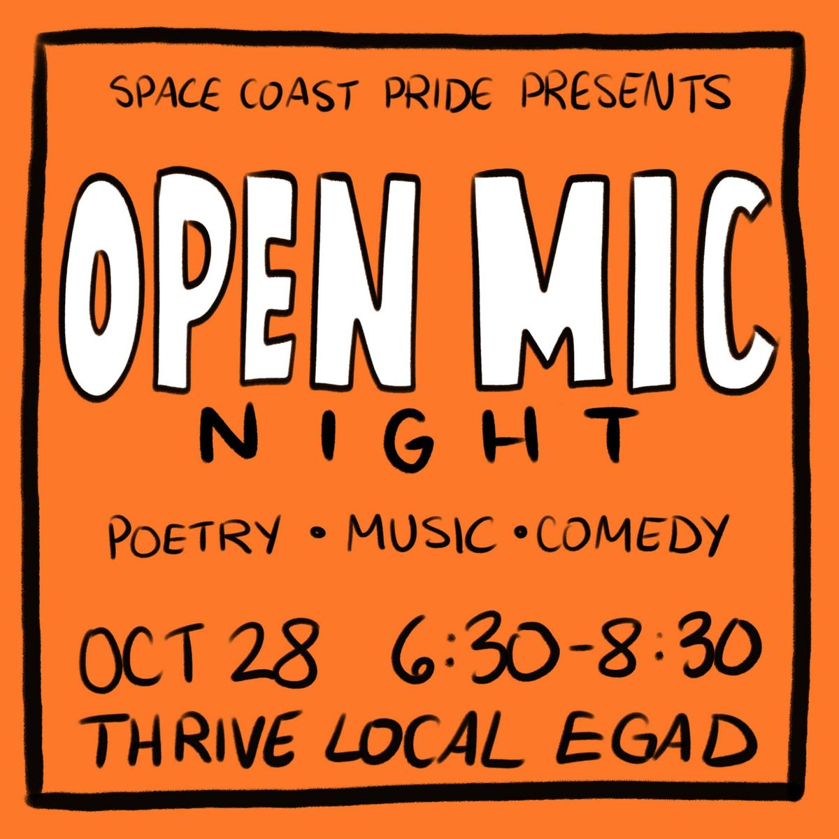 EGAD: Space Coast Pride Open Mic | 10\/28 @ 6:30 pm