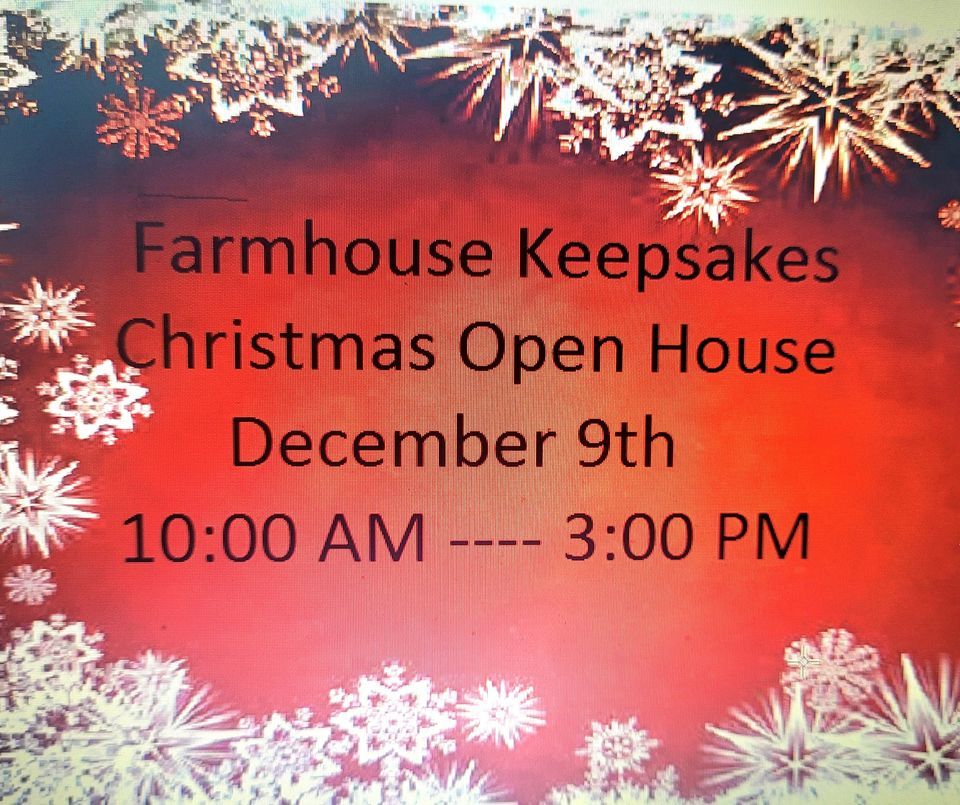 Christmas Open House 22979 County Road 18 Goshen, IN. December 9, 2023