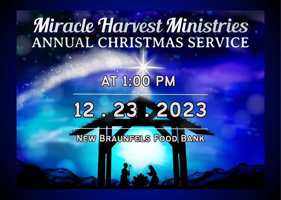 Annual Christmas Service New Braunfels Food Bank December 23, 2025