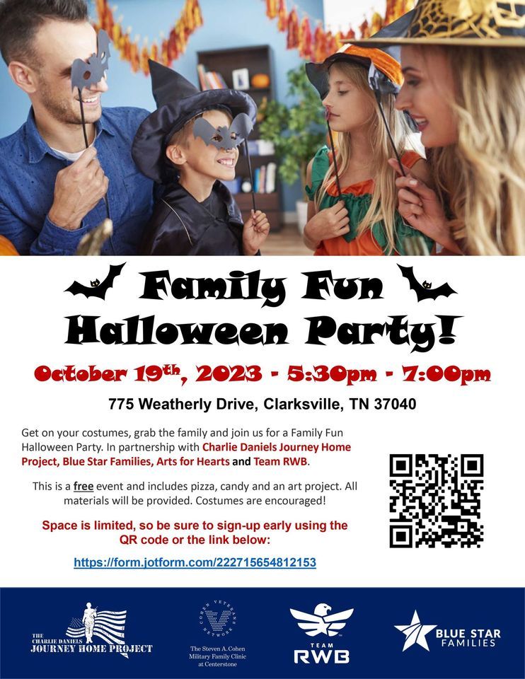Family Fun Halloween Party! Steven A. Cohen Military Family Clinic at