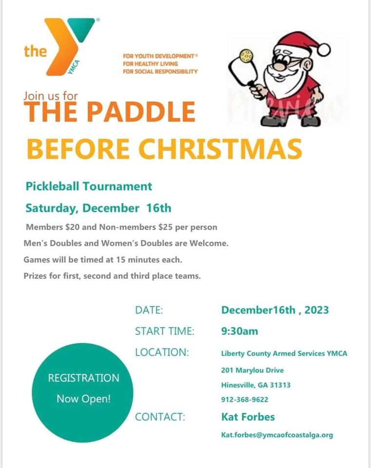 Pickleball Tournament YMCA of Coastal GA Liberty County Branch