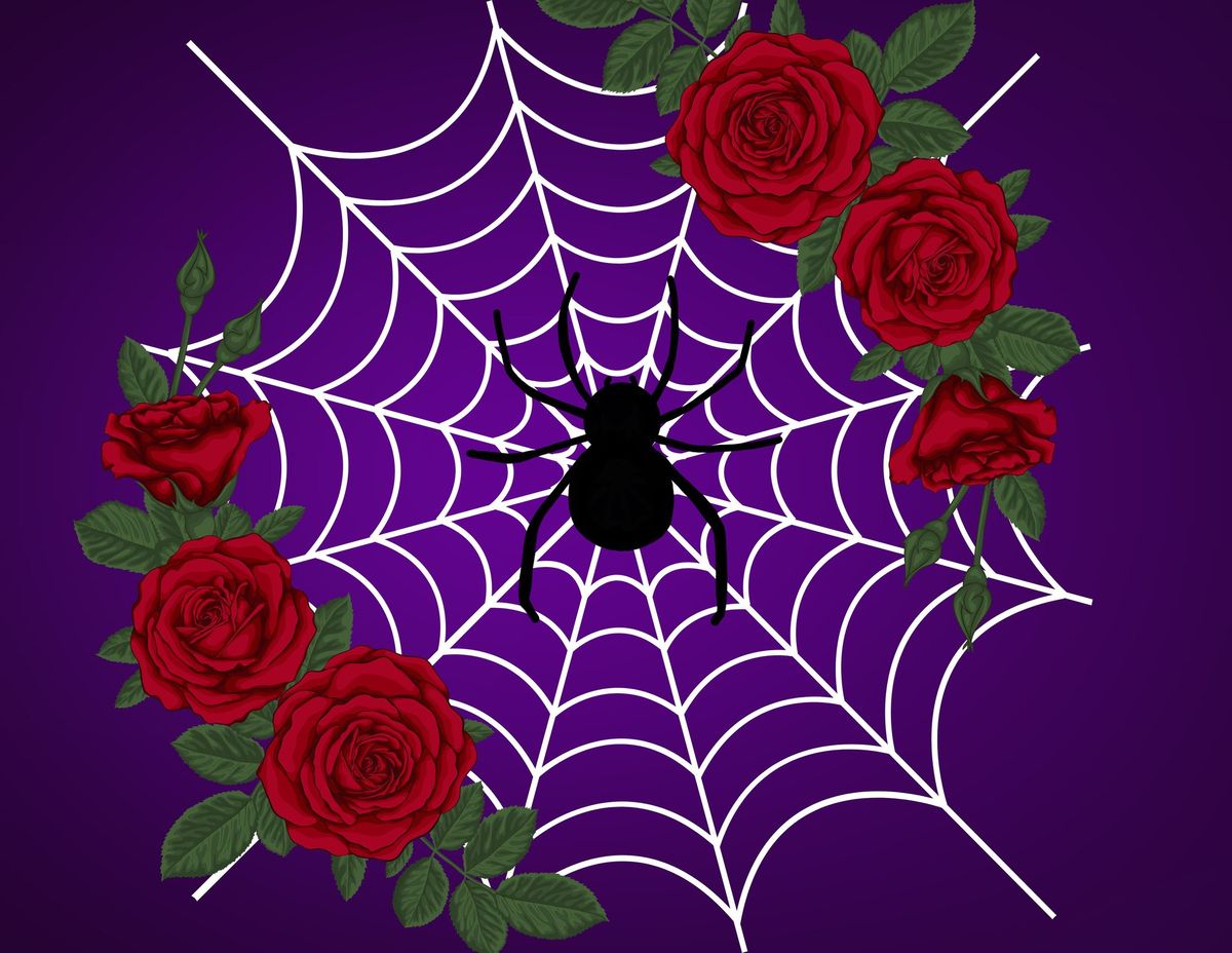 Halloween Paint Night: Roses and Webs