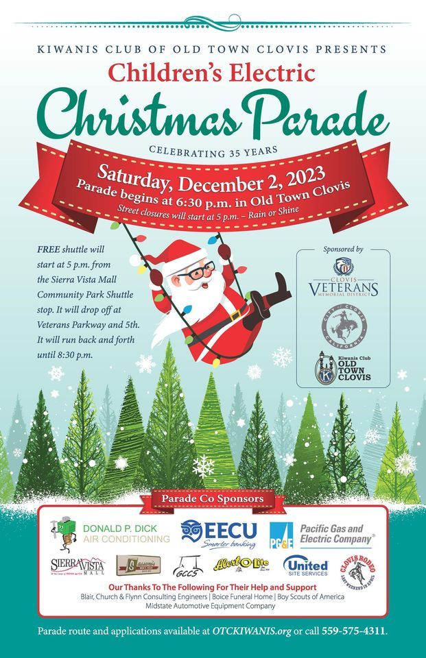 Childrens Electric Christmas Parade Old Town Clovis December 2, 2023