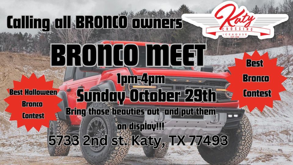 Katy Crossing Bronco Meet and Greet!!! Katy Crossing Icehouse