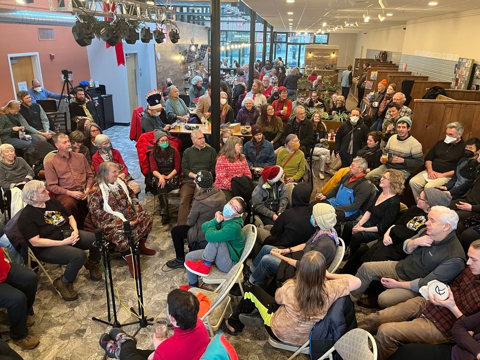 Brattleboro Xmas Eve Pub Sing River Garden Marketplace, Brattleboro
