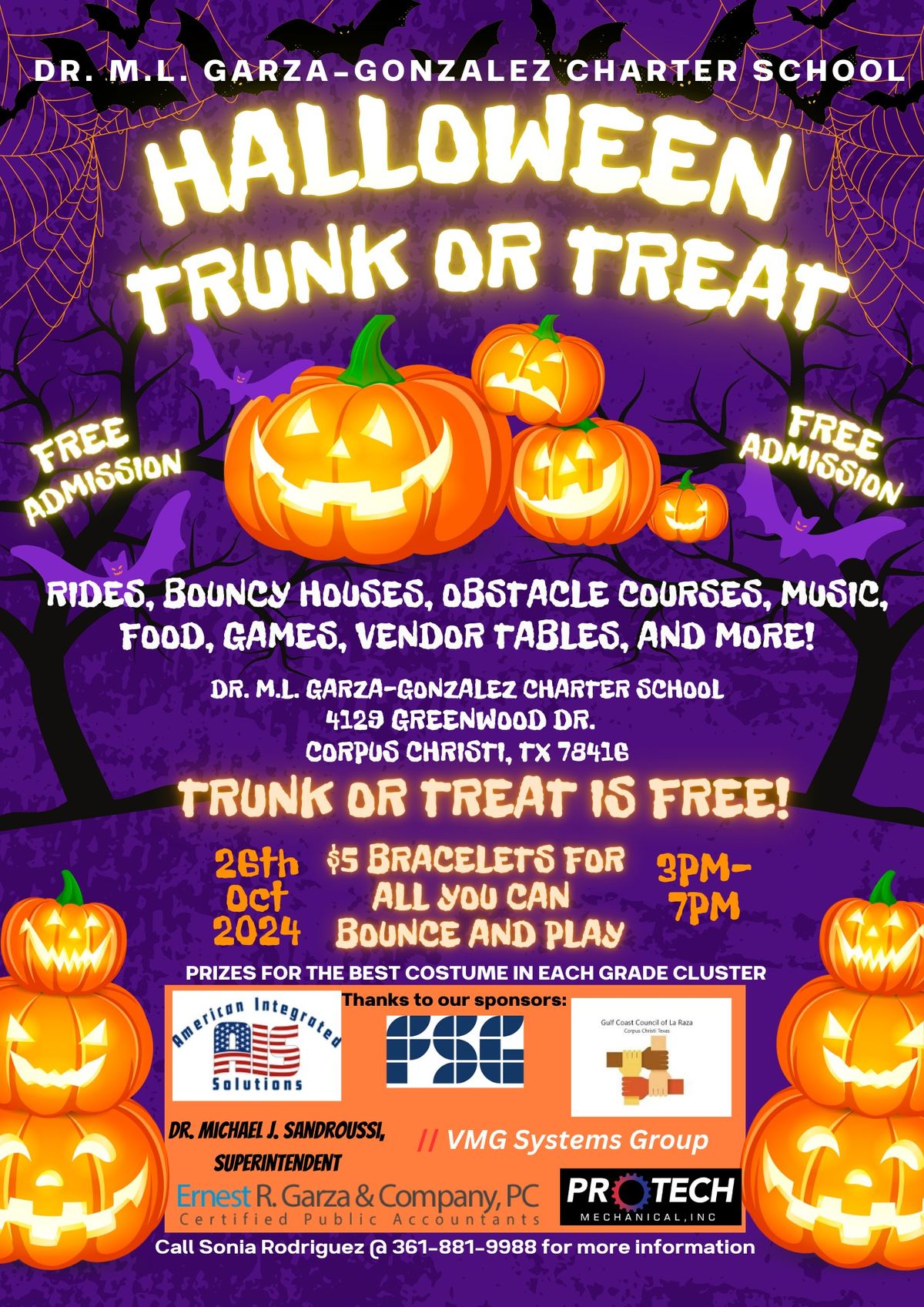 Dr. ML Garza-Gonzalez-Charter School Trunk or Treat\/Fall Fest Carnival