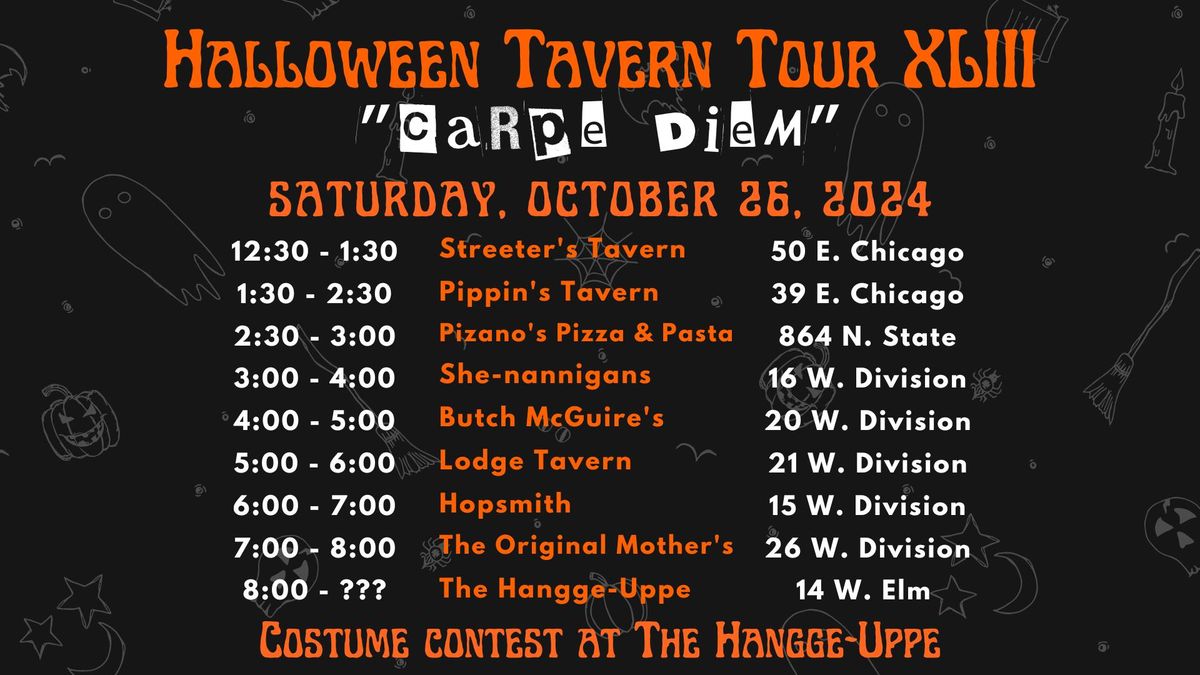 43rd Annual Halloween Tavern Tour