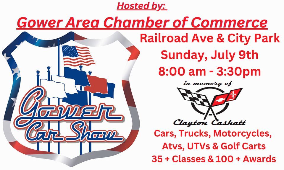 2023 6th Annual Gower MO Car Show Gower Veterans Memorial July 9