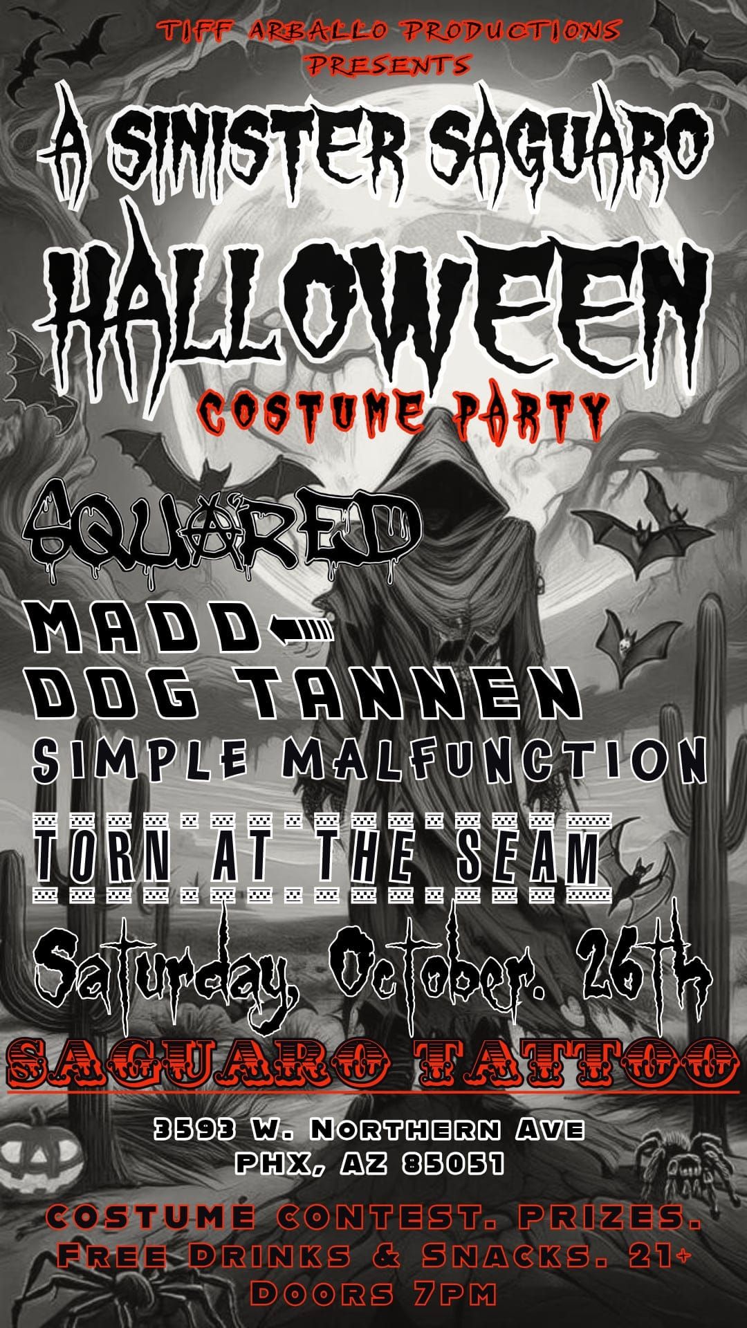 A Sinister Saguaro Halloween with Squared, Torn At The Seam, Madd Dog Tannen & Simple Malfunction 