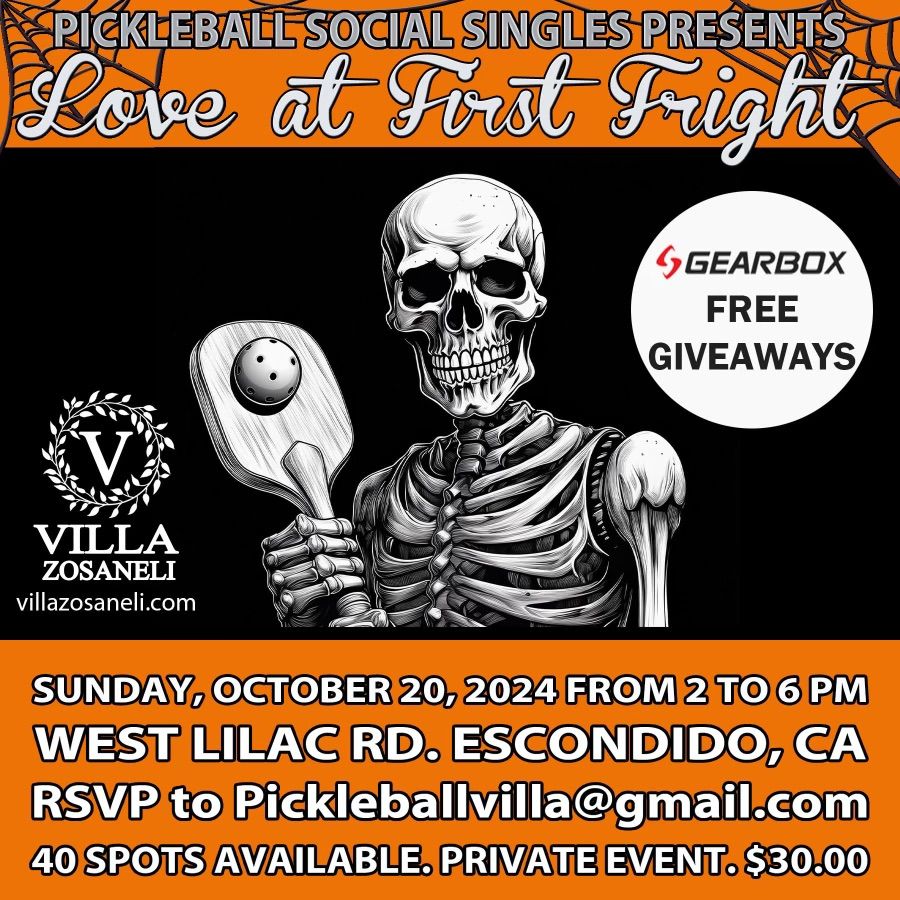 Singles Mingle Halloween Pickleball Party