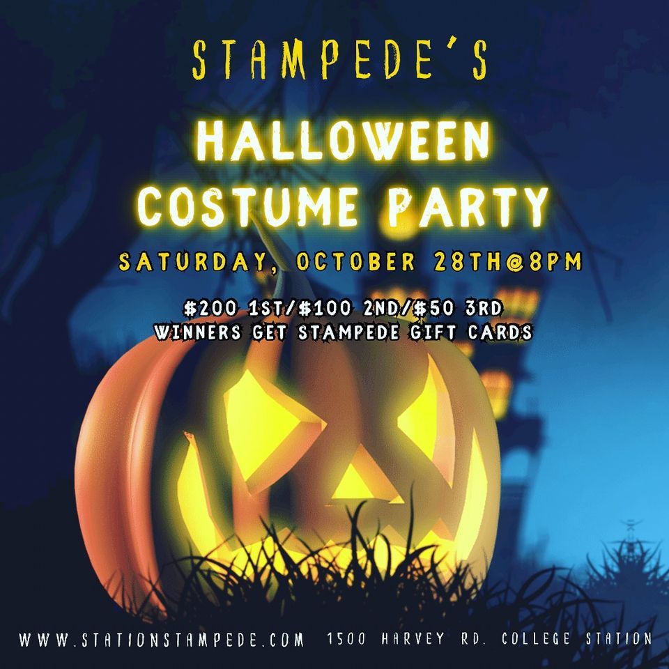Halloween Costume Party Stampede College Station October 28 to