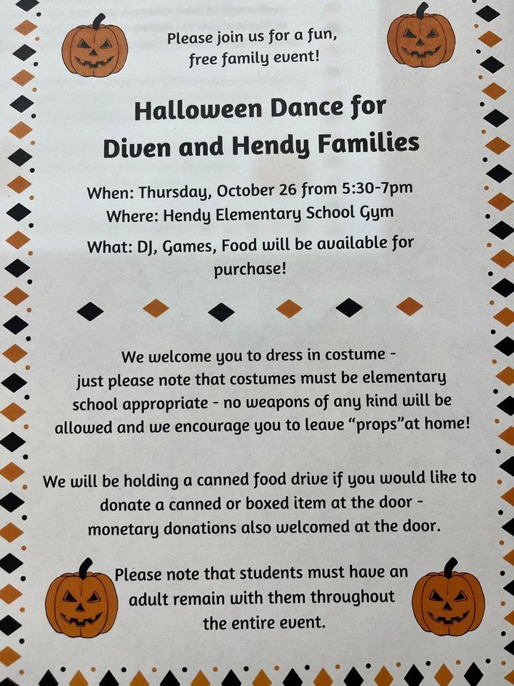 Halloween Dance (Diven and Hendy) Hendy Avenue School, Elmira, NY