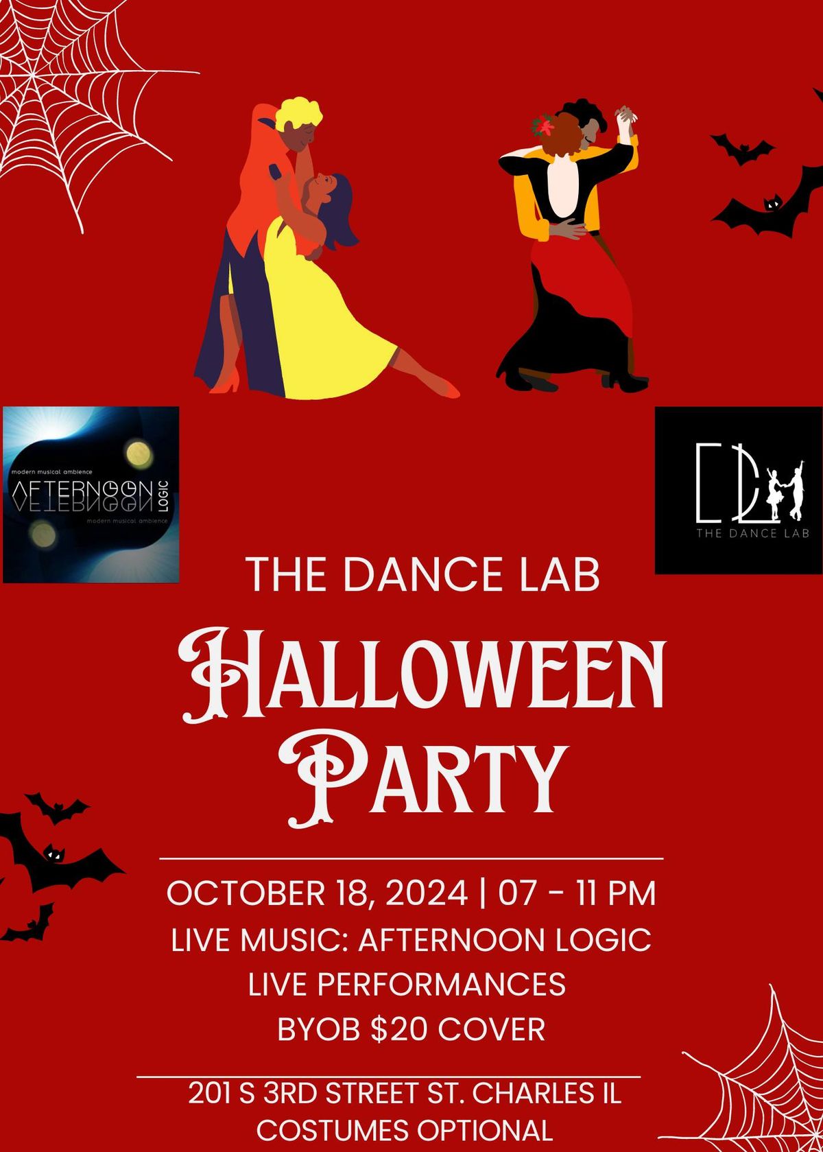 The Dance Lab Halloween Party with Live Music -Afternoon Logic-