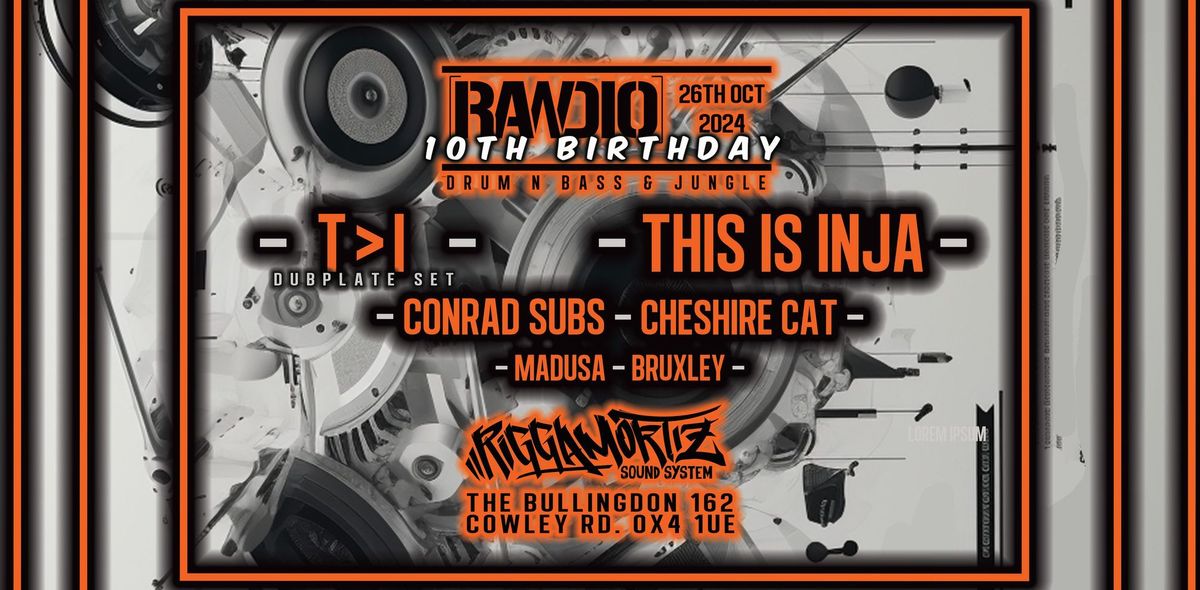 10 Years of Rawdio - T>I - Inja - Conrad Subs - Cheshire Cat