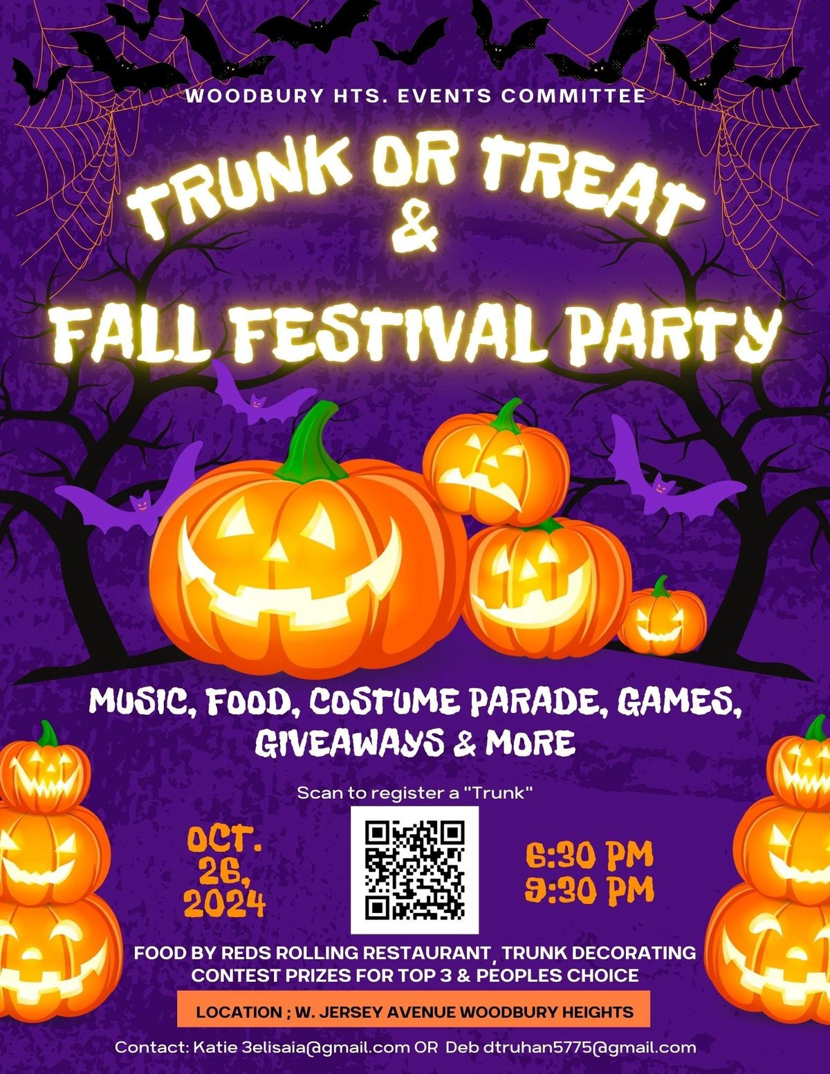 Woodbury Heights 3rd Annual Trunk or Treat \/ Fall Festival