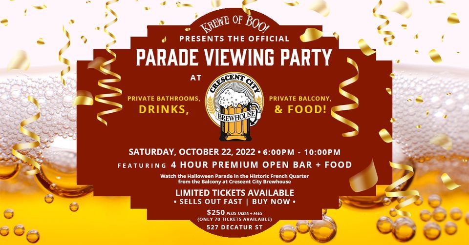Krewe of Boo's Parade Viewing Party at Crescent City Brewhouse