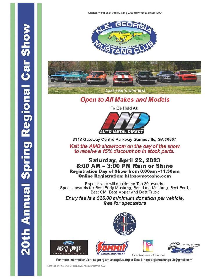 20th Annual Spring Regional Car Show Auto Metal Direct, Gainesville