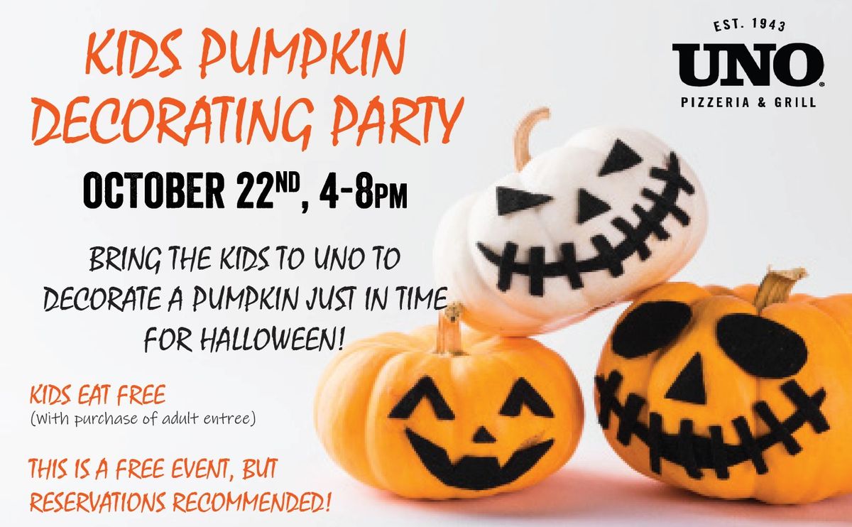 Kids Pumpkin Decorating Party 