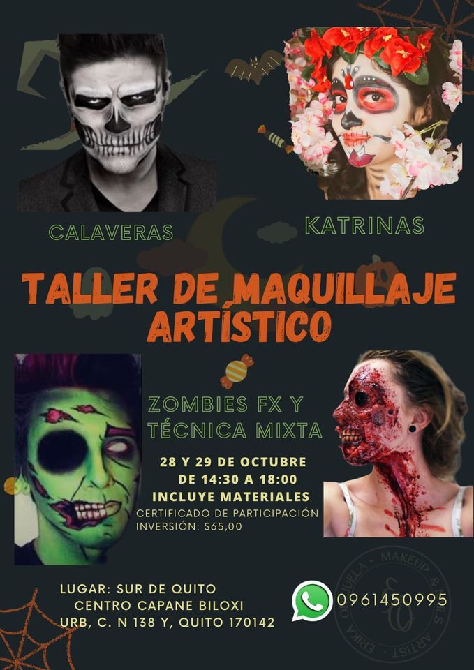 Taller de Maquillaje Artístico por Halloween | Centro Capane, Quito, PI |  October 28, 2022