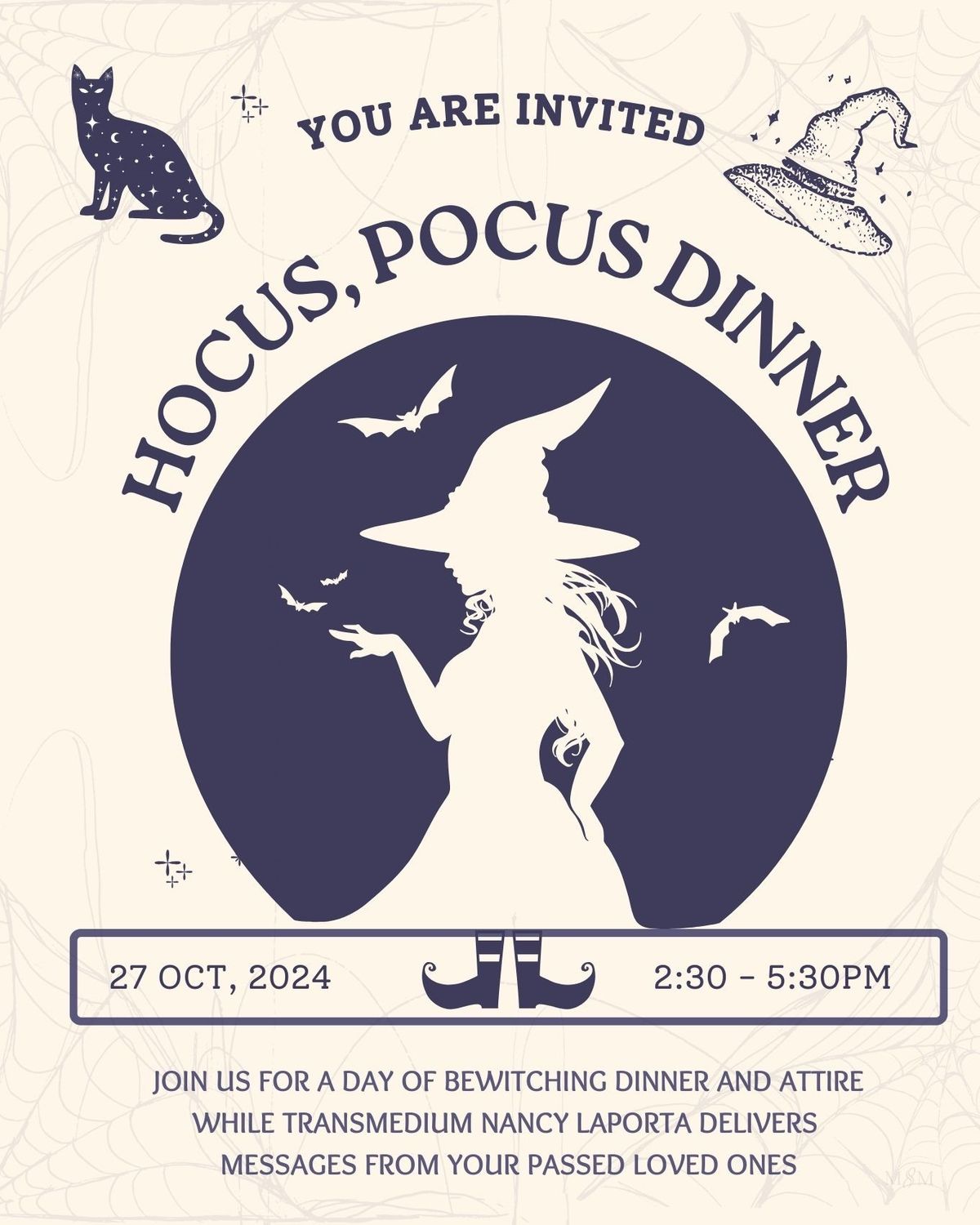 Hocus Pocus Dinner with Spirits and a Medium 