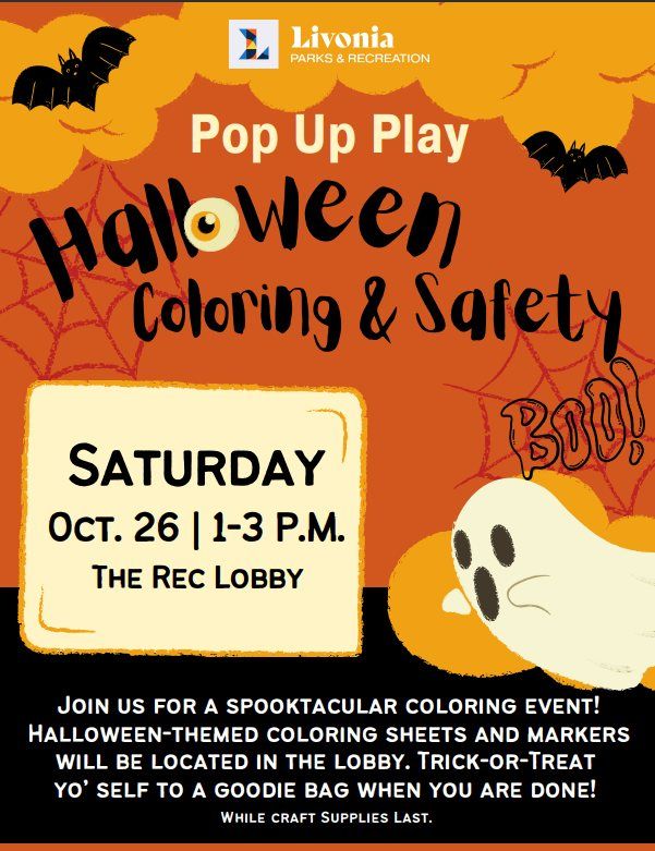 Pop Up Play: Halloween Coloring and Safety